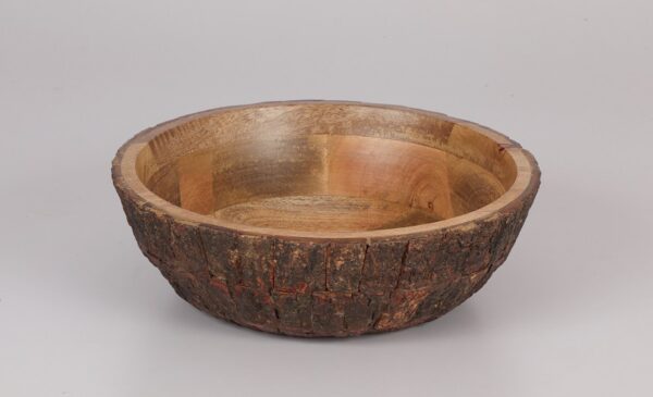 Wooden Bowl With Bark
