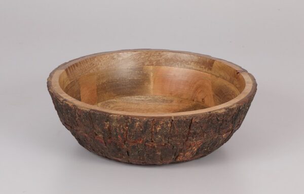 Wooden Bowl With Bark